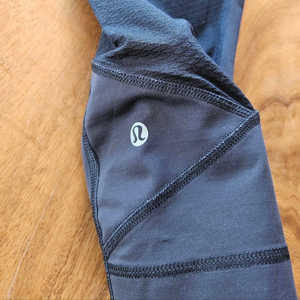 Lululemon Pace Rival Crop Black Leggings Full-On Luxtreme Size 8 - Picture 7 of 9